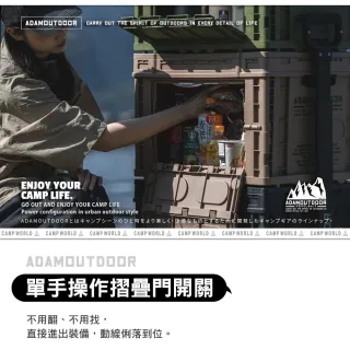 【ADAMOUTDOOR】重裝摺疊收納箱二代 露營收納箱 折疊收納箱 收納箱 裝備箱 置物箱 露營 逐露天下