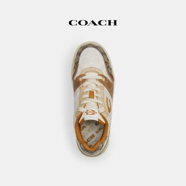 【COACH】蔻馳官方直營 女士 SOHO 異材質拼接經典 SIGNATURE 休閒鞋 運動鞋 布鞋-2色任選(CCN64/CCN66)