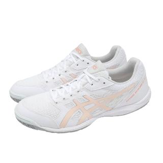 【asics 亞瑟士】桌球鞋 Attack Hyperbeat 4 男女鞋 白 橘 室內運動鞋 1073A056103