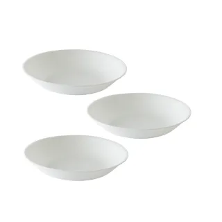 【CorelleBrands 康寧餐具】純白8吋深餐盤-三入組(420)