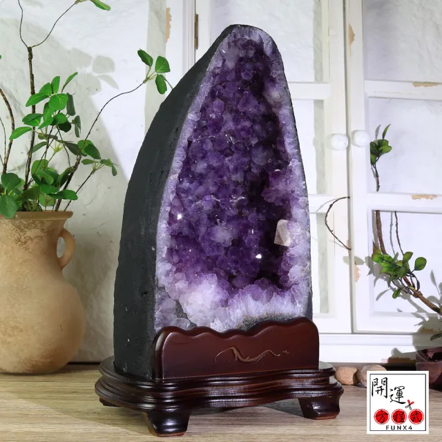 【開運方程式】巴西紫晶洞鈦晶方解石共生12kg(JU451紫水晶洞風水開運擺設)