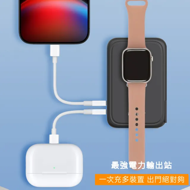 【KooPin】台灣製造 X3防爆固態電池 20W八合一快充行動電源10000mAh(3C認證/快充/磁吸)