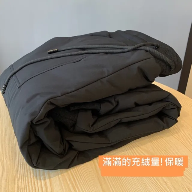 【米蘭精品】極速出貨 真羽絨90%鴨絨羽絨褲保暖長褲(收腳口防水無縫休閒女褲子黑色74ia1)