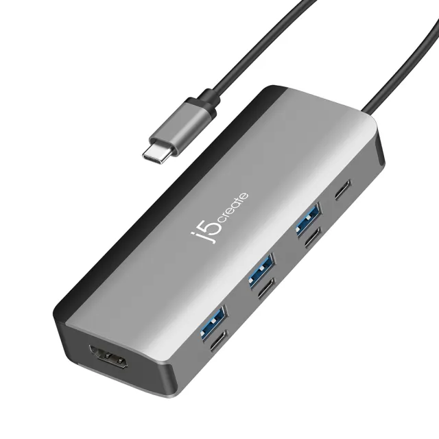 【j5create 凱捷】Flexible Ports 4K144 HDMI 8合1集線器-JCD362