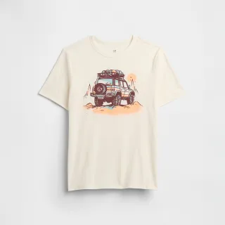 【GAP】兒童圖案T恤-象牙白(885244)