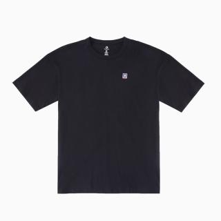 【CONVERSE】短袖上衣 男 女 中性 JERSEY BOX LOGO PATCH SS TEE BLACK 黑 UCJ437-023