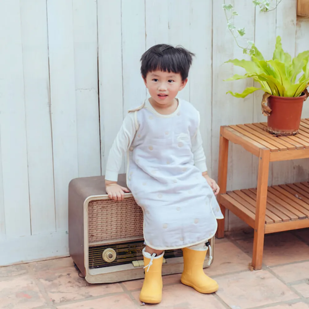 【MARURU】四季薄款 日本五層紗防踢被 嬰兒藍S(四季薄款｜ 五層紗防踢背心)