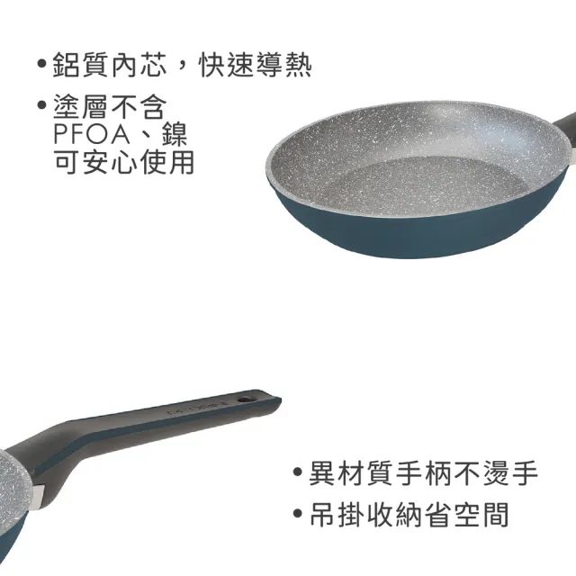 【PEDRINI】義大利 EvoTek不沾平底鍋 22cm / 平煎鍋 不沾鍋 IH爐適用