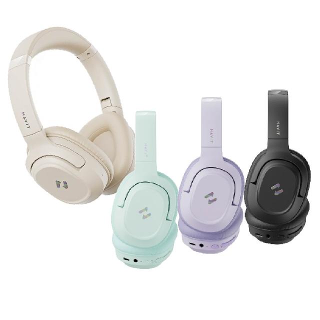 【Havit 海威特】H612BT PRO 旋轉折疊180度耳罩式耳機(主動降噪/多點連線)