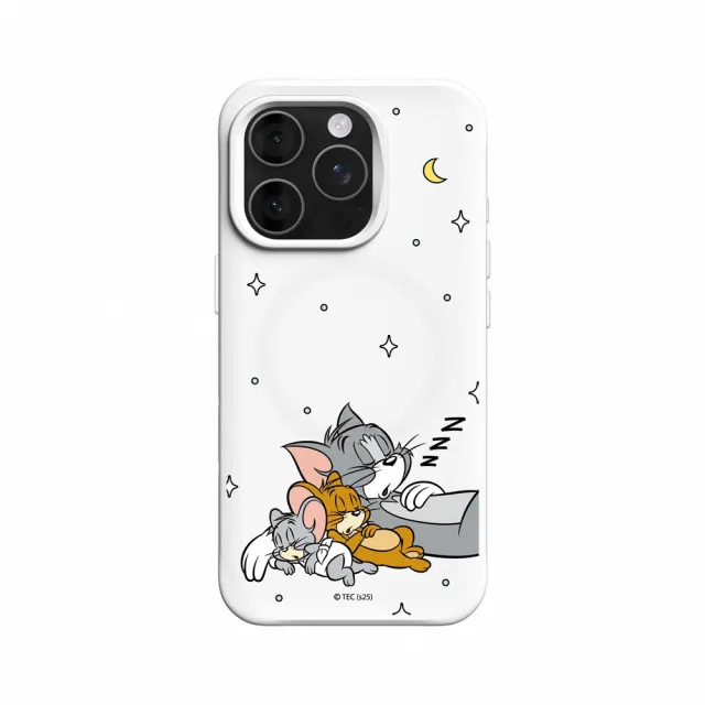 【RHINOSHIELD 犀牛盾】iPhone 15系列 SolidX MagSafe兼容 防摔磁吸手機殼/睡覺好夥伴(湯姆貓與傑利鼠)