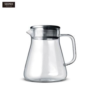 【SADOMAIN 仙德曼】天幕直火花茶壺800ml(耐熱玻璃泡茶壺/附贈10mm矽膠材質耐熱壺墊)