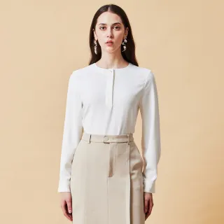 【SST&C】白色圓領金屬釦長袖上著-825212061021(季末折扣)