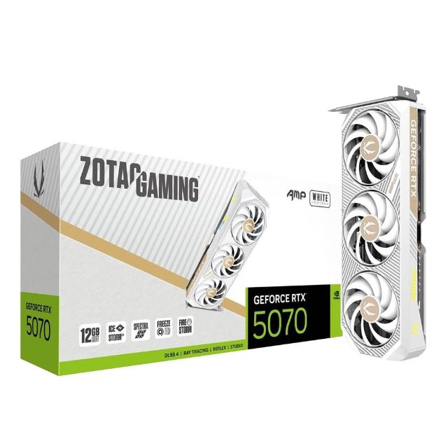 【ZOTAC 索泰】RTX 5070 AMP White Edition 顯示卡