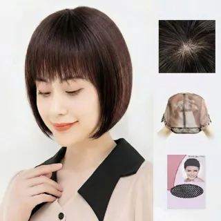 【紐約精品】現貨+預購 真髮短髮整頂假髮透氣輕量免打理假髮隱形增髮(內扣波波頭女假髮2色n1ky33)