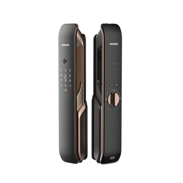 【Philips 飛利浦】9200 五合一推拉式智能門鎖/電子鎖(指紋│卡片│密碼│鑰匙│藍芽/含安裝)