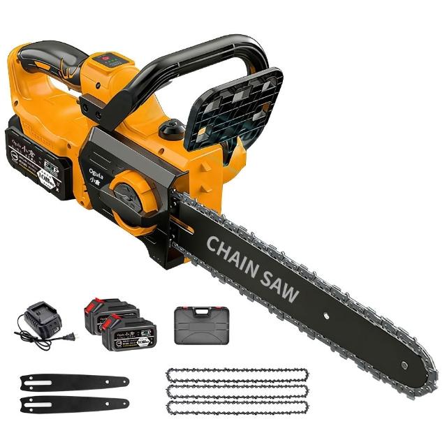 【Ogula 小倉】鏈鋸機 6380W大功率 可鋸60公分 12寸伐木王（十節兩電）3鏈條+2導板 電鏈鋸 電動鋸子 伐木鋸