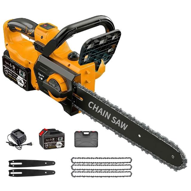 【Ogula 小倉】鏈鋸機 6380W大功率 可鋸60公分 12寸伐木王（15節一電）3鏈條+2導板 電鏈鋸 電動鋸子 伐木鋸
