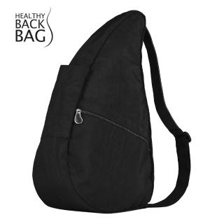 【HEALTHY BACK BAG】官方直營-基本款 TEXTURED NYLON MEDIUM 斜背包-經典黑 男包 女包 側背包 大容量包