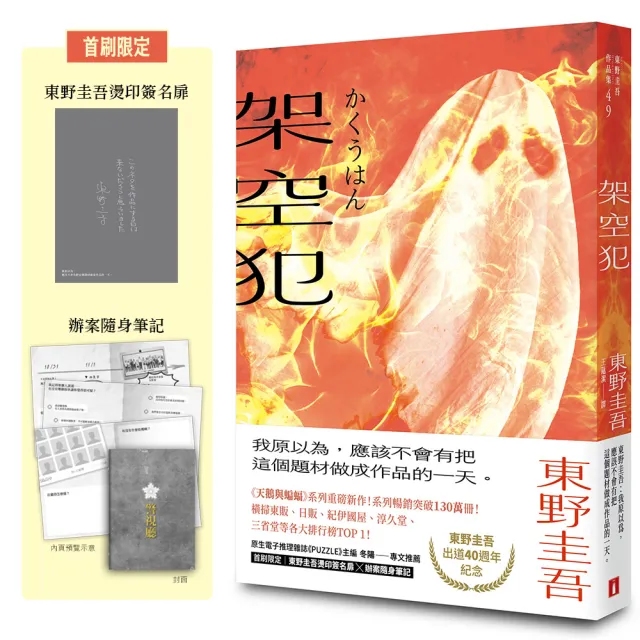 架空犯【在場證明版】：東野圭吾出道40週年紀念！《天鵝與蝙蝠》系列重磅新作！首刷限定 東野圭吾燙印簽名 