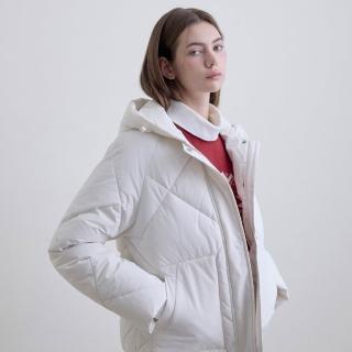 【GIORDANO 佐丹奴】女裝寬鬆連帽外套 Two Mile Wear系列(03 奶白)