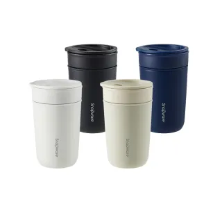 【CorelleBrands 康寧餐具】SNAPWARE 雙層隔熱陶瓷芯享杯400ml-兩入組(四色任選)