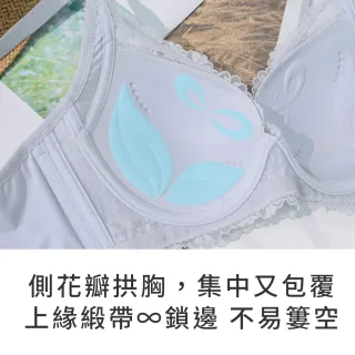 【玉如阿姨】半糖主義內衣。清新甜感集中托高 台灣製※0792春日米  (A.B.C罩 軟鋼圈 集中 托高)