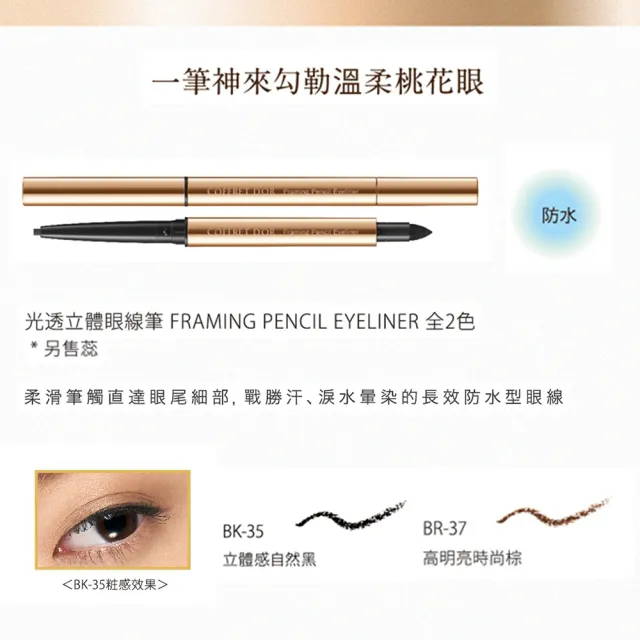 即期品【Kanebo 佳麗寶】COFFRET D’OR 光透立體眼線筆蕊/眼線液蕊* (多色任選)
