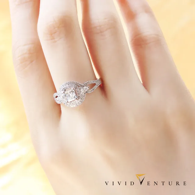 【Vividventure 亞帝芬奇】鉑金 GIA 50分 DVVS2 天然鑽石 真鑽 戒指 閃耀絕佳