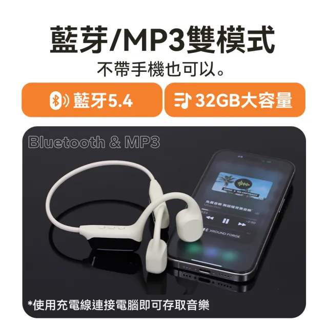 【DTAudio】S10骨傳導藍芽耳機(IPX8防水、32GB容量)