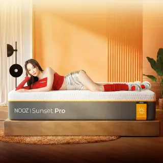 【Lunio】Nooz Sunset Pro標準單人3尺乳膠竹炭床墊(英國工藝舒緩腰酸 專為台灣人打造 亞馬遜銷售破十萬張)