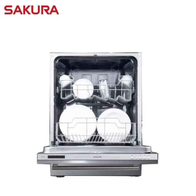 【SAKURA 櫻花】12人份電子式控制按鍵全嵌式洗碗機(不含門板及踢腳板) E-7782 含基本安裝