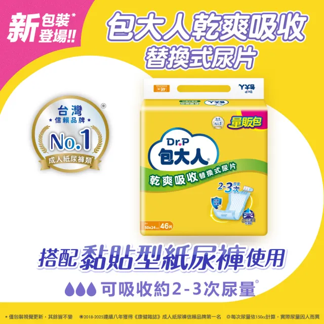 【包大人】乾爽吸收 整夜熟睡 替換式尿片50*24cm(量販包x6包/箱購 搭配成人紙尿褲/日用/夜用/晚安/安睡)