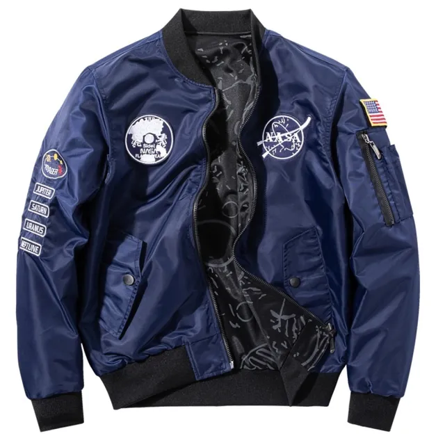 【巴黎精品】極速出貨 軍裝外套飛行夾克(MA1雙面穿防風棒球服薄款男外套4色a1ck17)