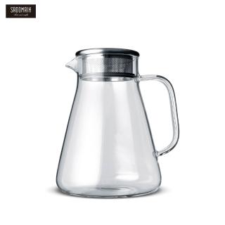 【SADOMAIN 仙德曼】天幕直火花茶壺1200ml(耐熱玻璃泡茶壺/附贈10mm矽膠材質耐熱壺墊)