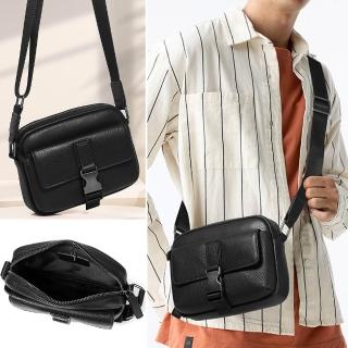 【KEDDY】小方包-黑色真皮包-真皮側揹包-輕便休閒-單肩小方包-牛皮材質-輕便休閒包-通勤日常包-黑色百搭包