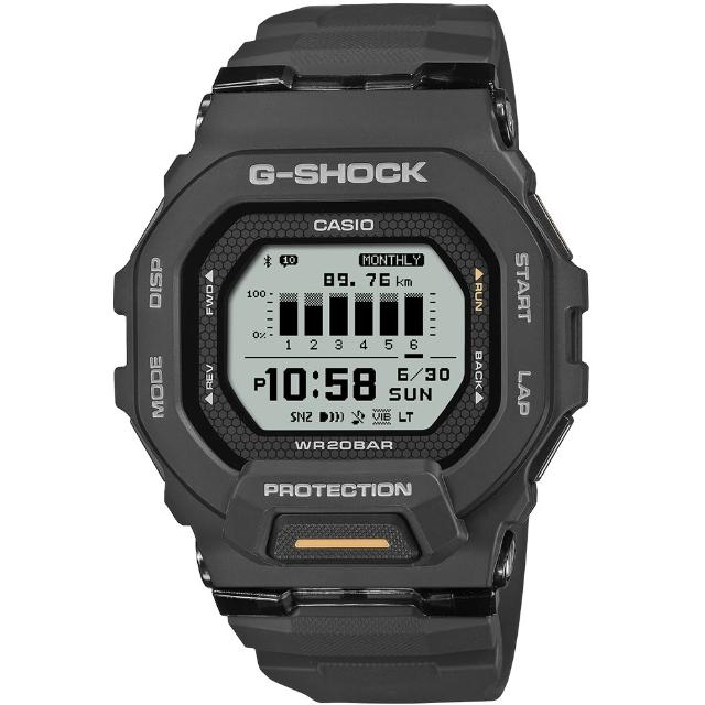 【CASIO 卡西歐】G-SHOCK 藍芽連線多功能運動錶 禮物(GBD-200-1A1)