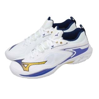 【MIZUNO 美津濃】羽球鞋 Wave Claw Neo 3 寬楦 男鞋 女鞋 白 藍 回彈 緩震 71GA2473-31