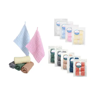 【L’Ange棉之境】9層多功能紗布小方巾 22x22cm 3入組(多款可選)