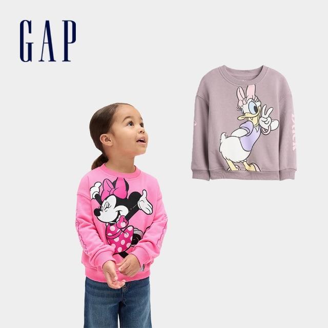 【GAP】女幼童裝 Gap x Disney迪士尼聯名 印花圓領大學T-多色可選(837245)