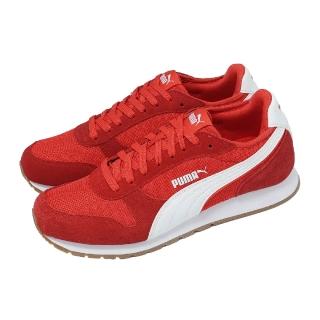 【PUMA】休閒鞋 ST Miler 男鞋 女鞋 紅 白 麂皮 復古 拼接 板鞋 401622-09