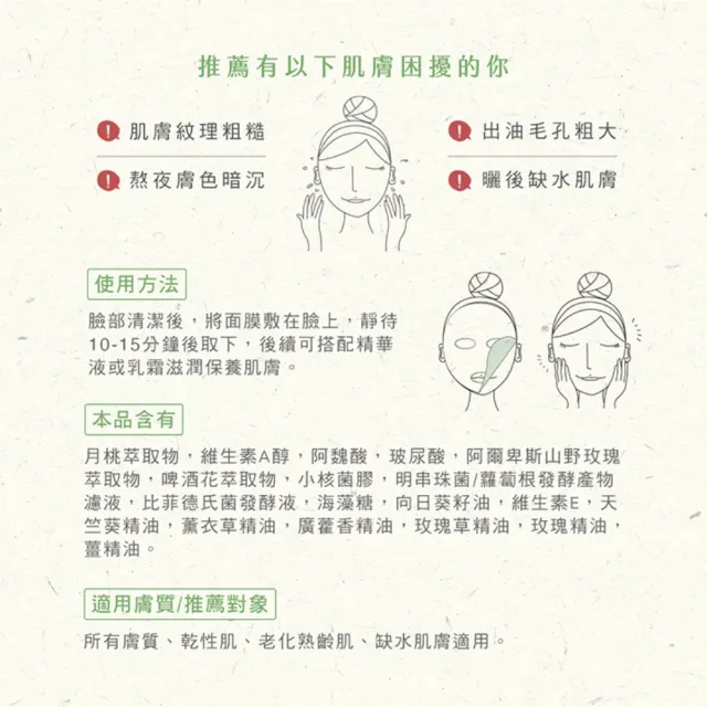 【阿原】月桃水澎潤面膜-五入/盒(植癒力.月桃.修護滋養.柔軟角質.溫暖放鬆)