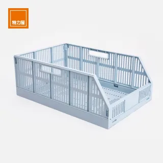 【特力屋】可折疊斜口收納籃L 藍