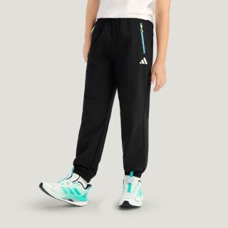 【adidas 愛迪達】長褲 童裝 大童 男女童 運動褲 縮口 JK WV PANTS 黑 KG5954