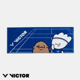【VICTOR 勝利體育】VICTOR吉祥物系列運動毛巾 TW2602WAC F 石英藍