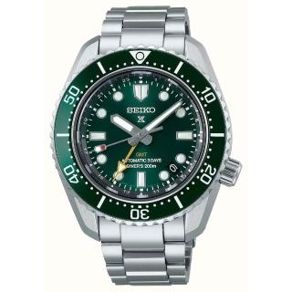 【SEIKO 精工】Prospex系列 大谷翔平配戴款 三日鍊綠水鬼GMT潛水機械錶/綠色42mm(SPB381J1/6R54-00D0G)