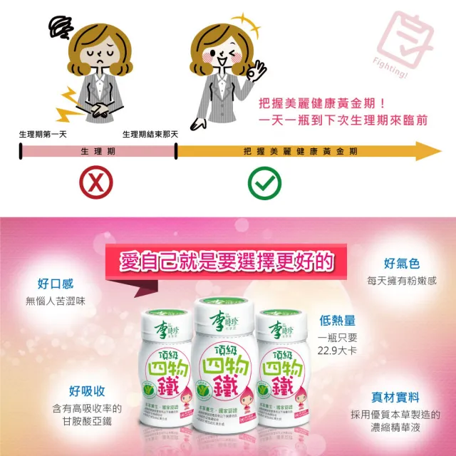 【李時珍】頂級四物鐵12瓶4盒 共48瓶