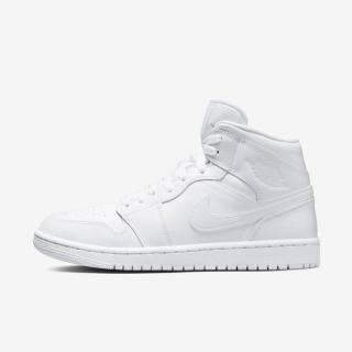 【NIKE 耐吉】WMNS Air Jordan 1 Mid 女 運動休閒鞋 AJ1 中筒 全白(DV0991-111)