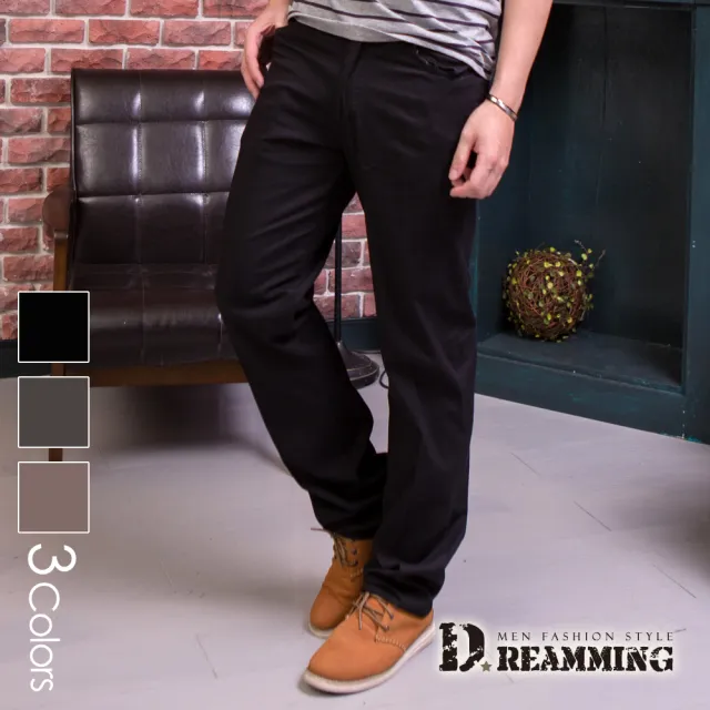 【Dreamming】超輕薄透氣伸縮休閒直筒褲 商務褲(共三色)
