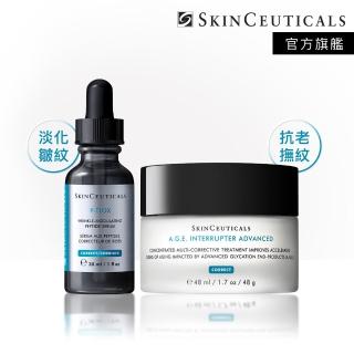 【Skin Ceuticals 修麗可】醫美級保養極致逆齡★AGE活膚緊緻霜 48ml+P-TIOX 超勝肽抗皺極光精華 30ml