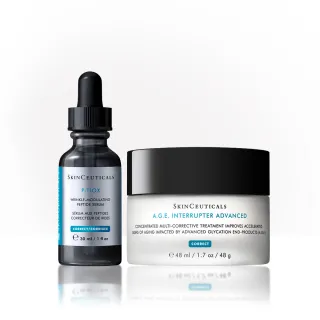 【Skin Ceuticals 修麗可】醫美級保養極致逆齡★AGE活膚緊緻霜 48ml+P-TIOX 超胜肽抗皺極光精華 30ml